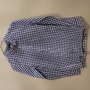 Lands' End Child Boys XL 14-16 Long Sleeve Shirt - Rich Sapphire Check